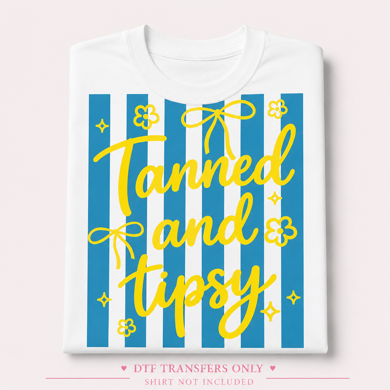 Tanned & Tipsy - Blue Stripes